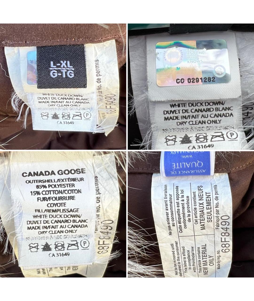 CANADA GOOSE Коричневая синтетическая шапка, фото 8