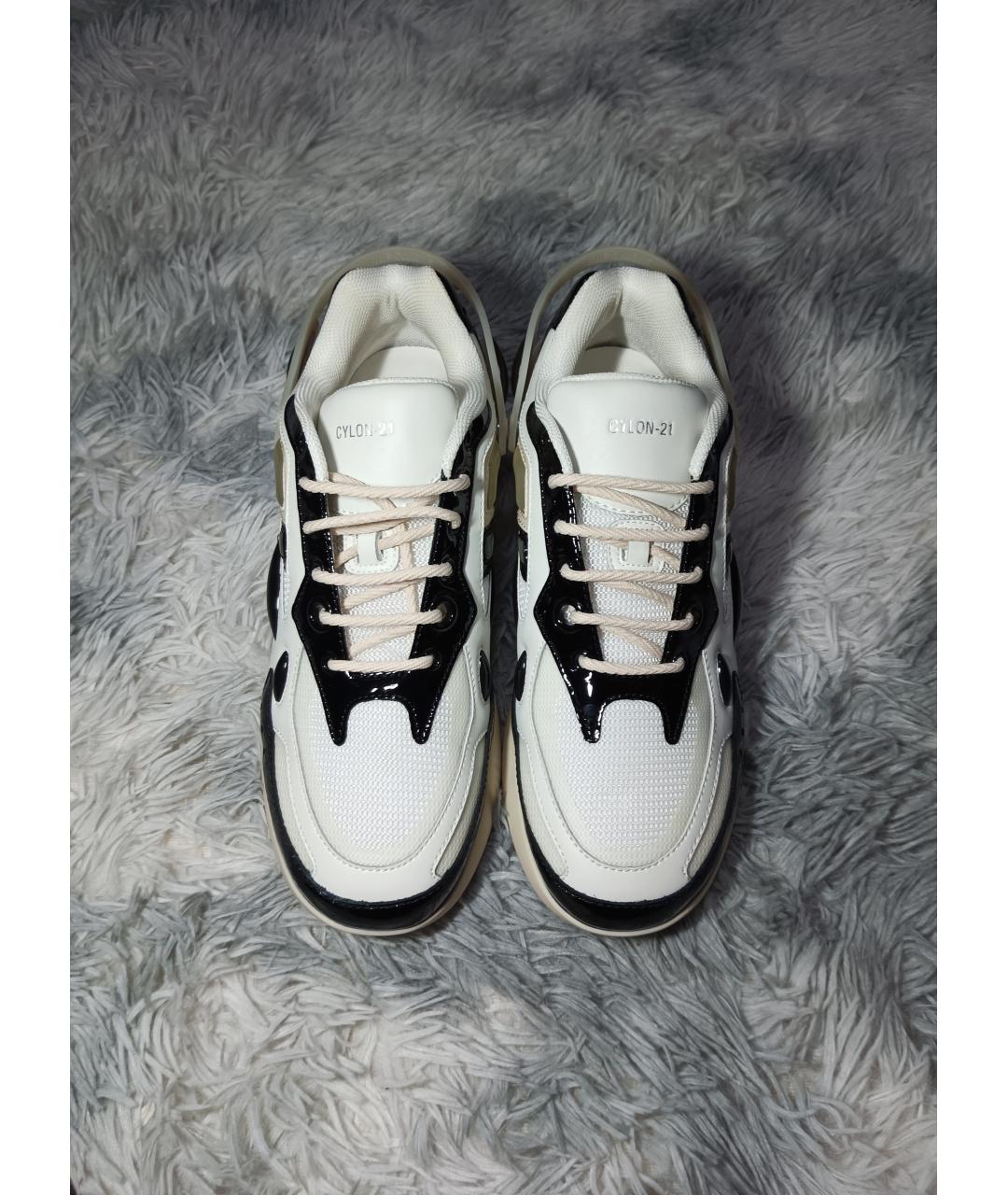 RAF SIMONS Бежевые кожаные низкие кроссовки / кеды, фото 2