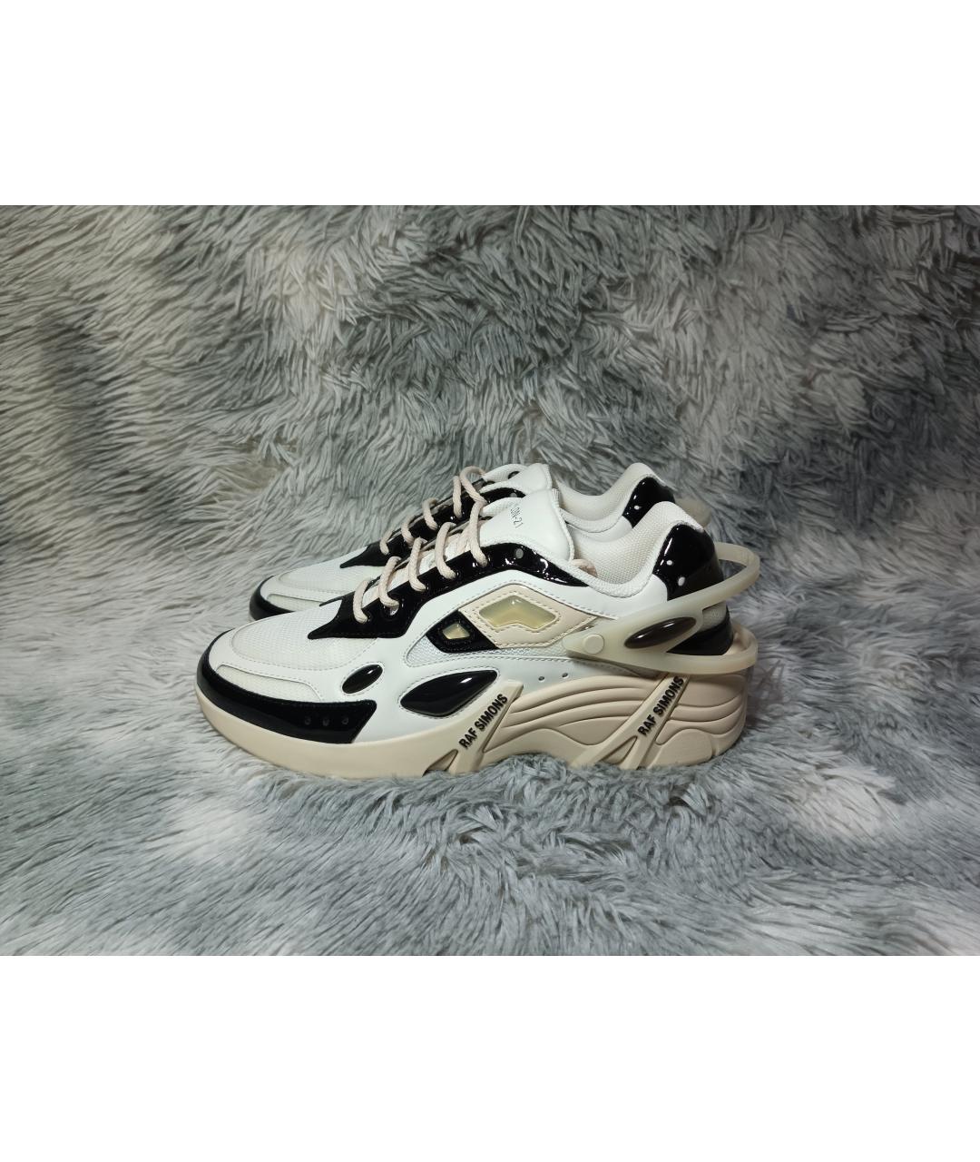 RAF SIMONS Бежевые кожаные низкие кроссовки / кеды, фото 6