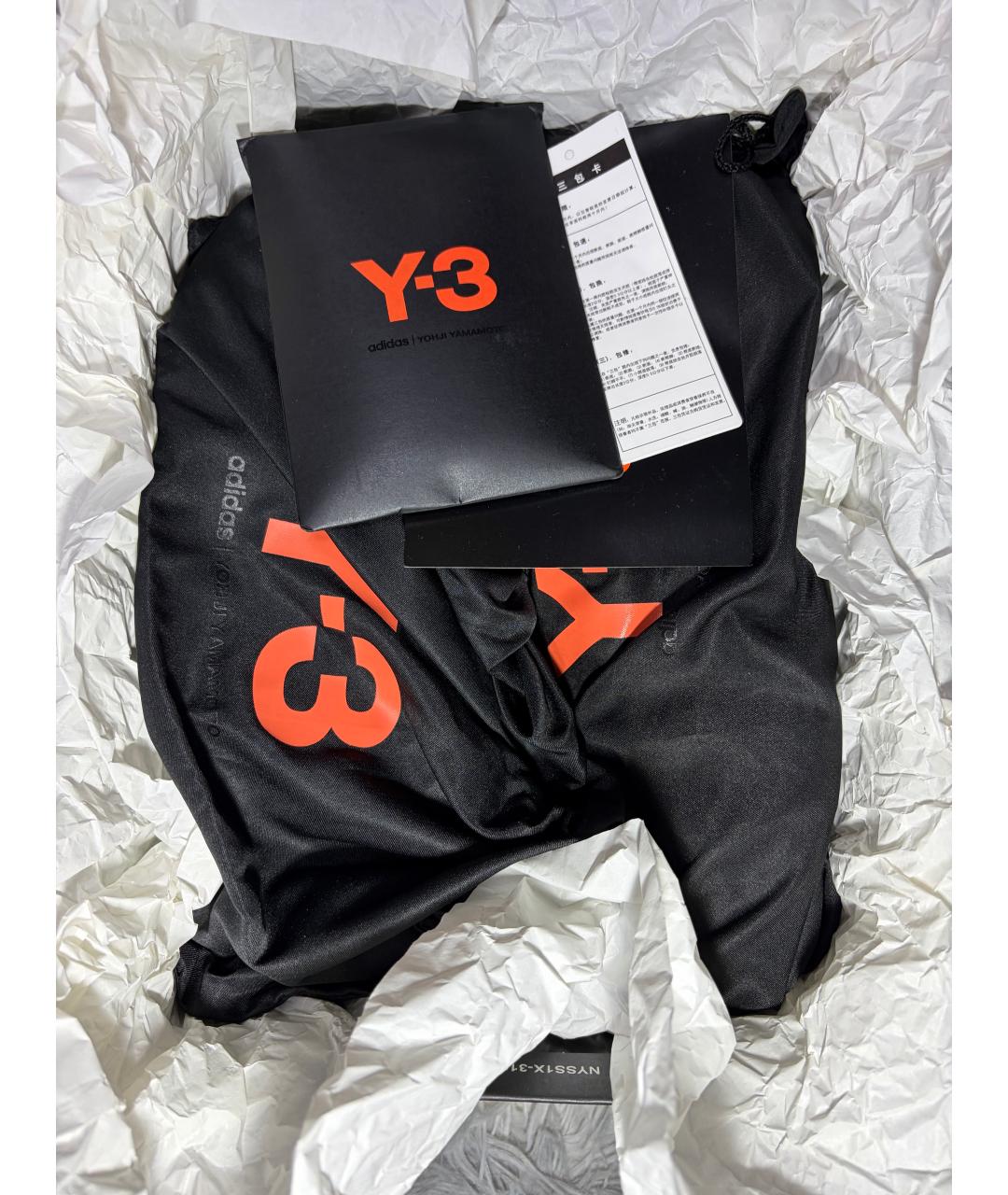 Y-3 Черные кожаные низкие кроссовки / кеды, фото 6