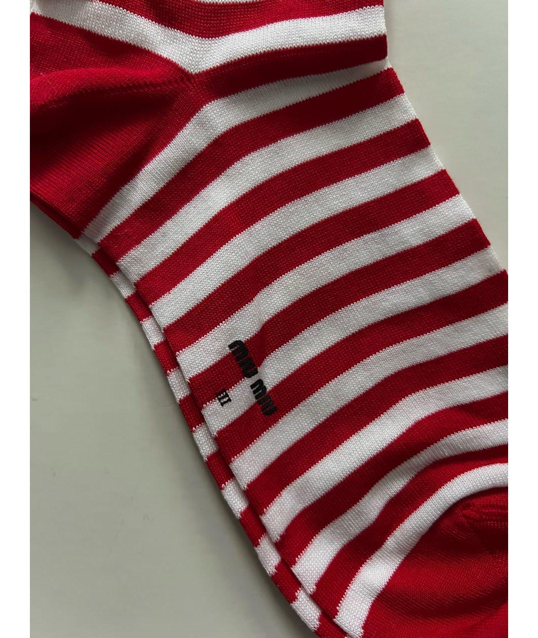 MIU MIU Красные носки, чулки и колготы, фото 3