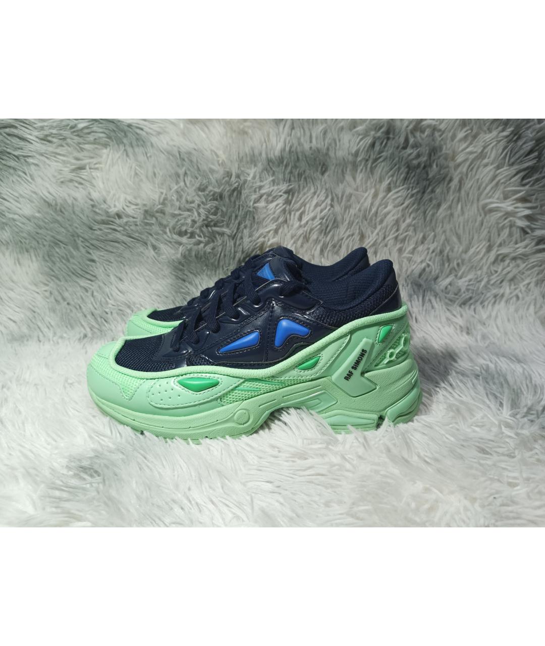 RAF SIMONS Зеленые кожаные кроссовки, фото 6