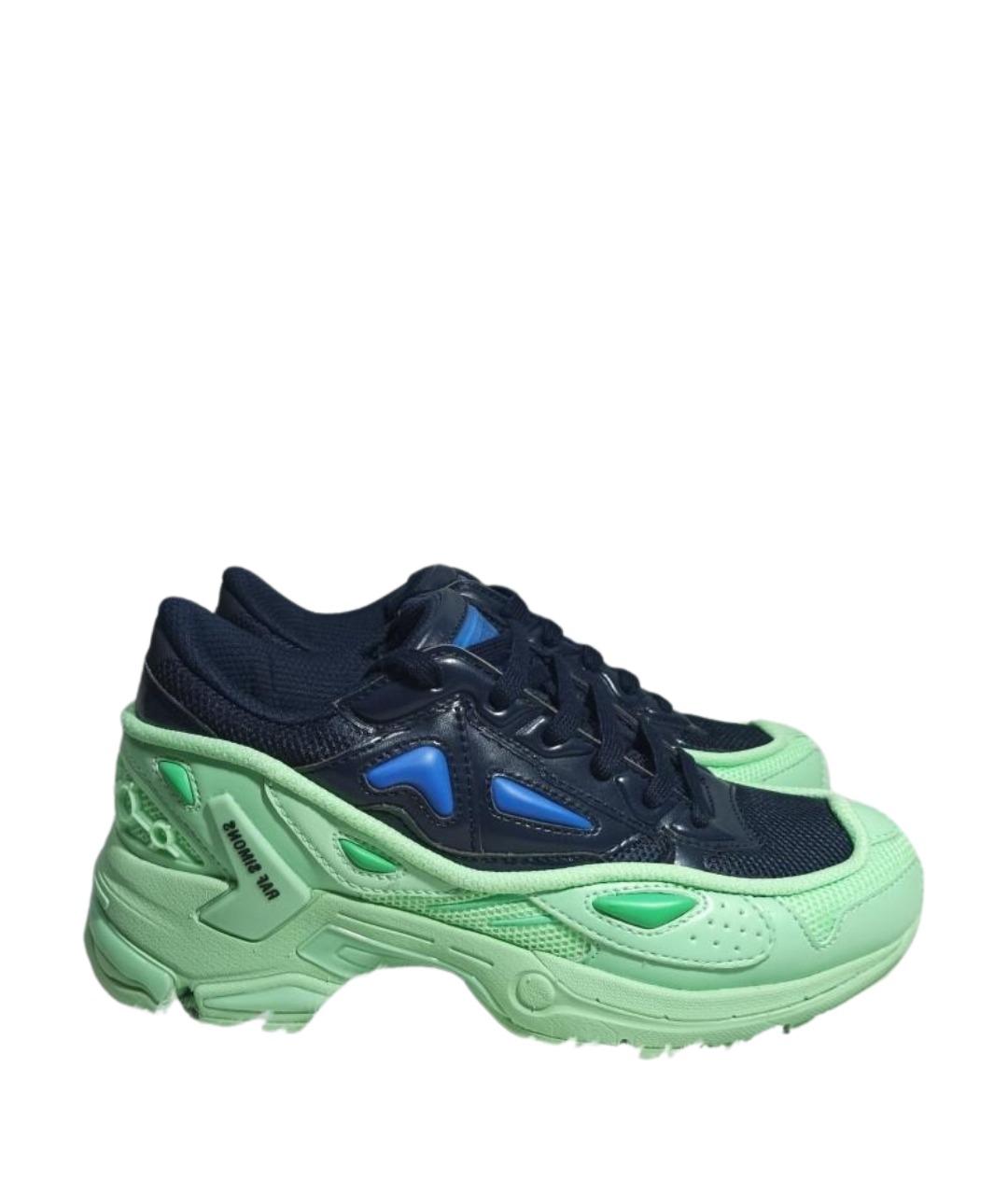 RAF SIMONS Зеленые кожаные кроссовки, фото 1