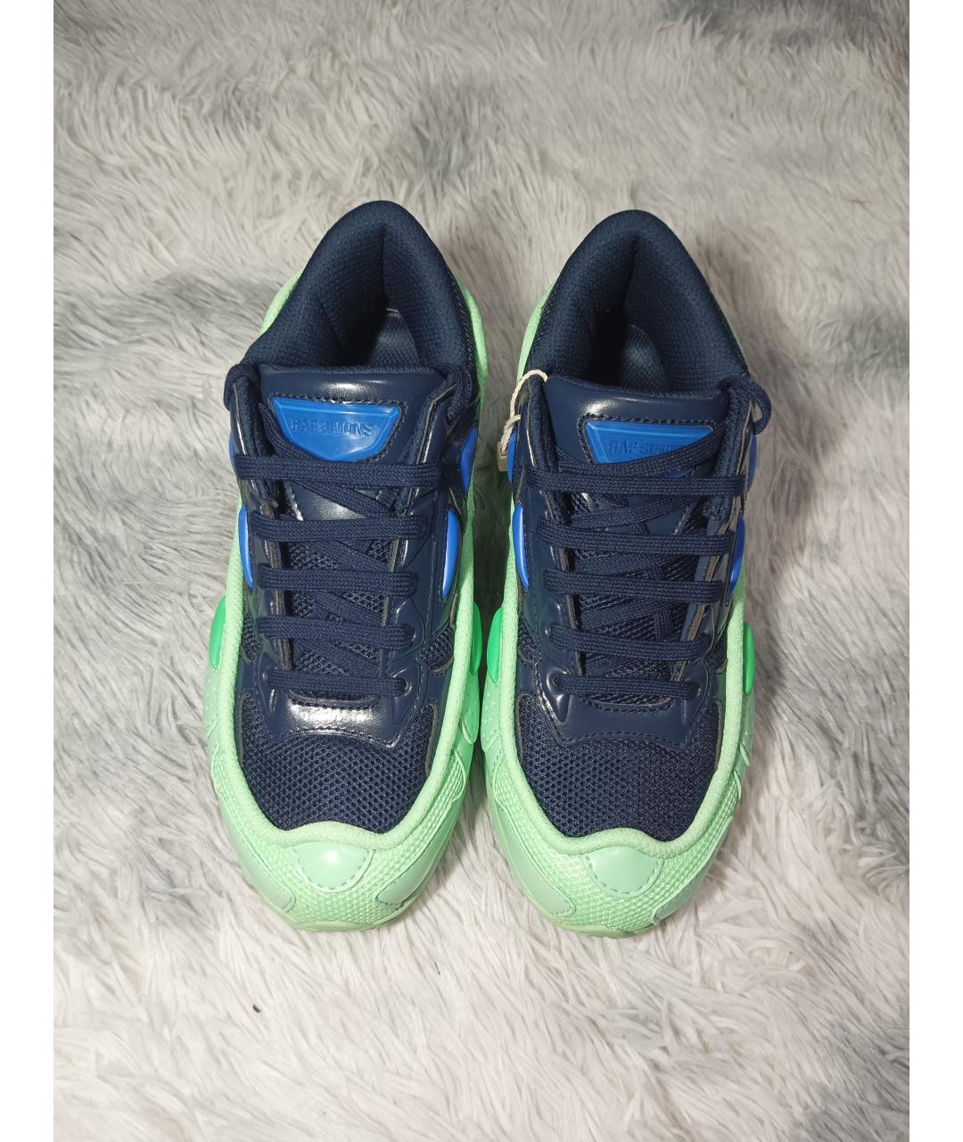 RAF SIMONS Зеленые кожаные кроссовки, фото 2