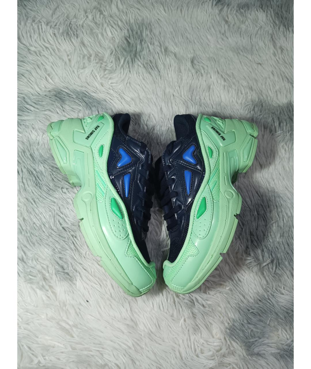 RAF SIMONS Зеленые кожаные кроссовки, фото 4