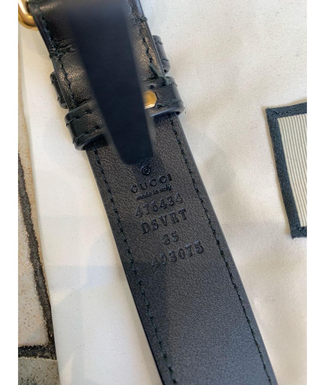 GUCCI Черная кожаная поясная сумка, фото 5