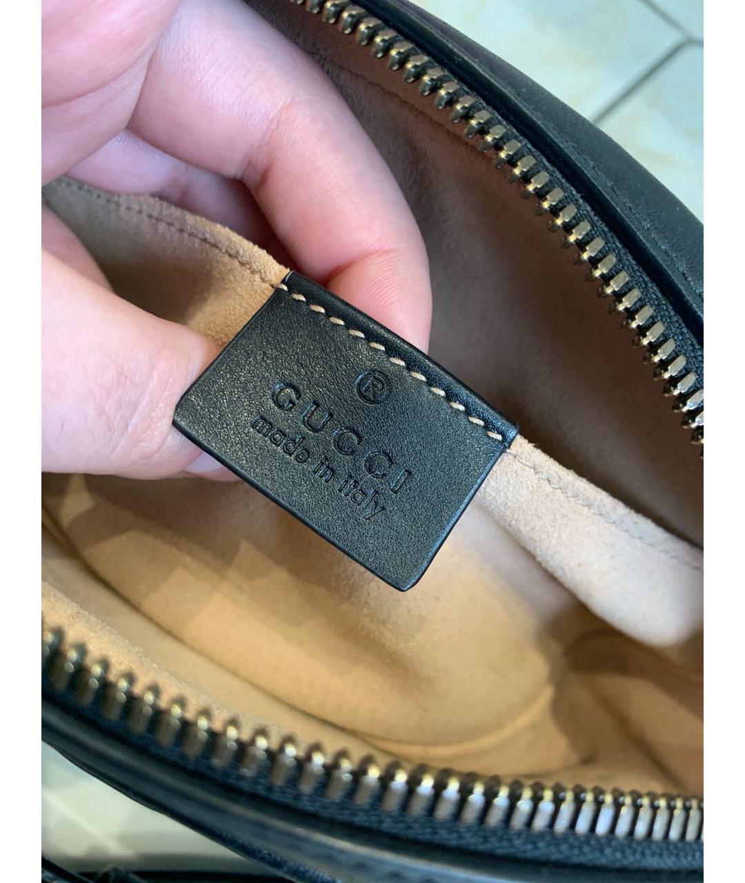GUCCI Черная кожаная поясная сумка, фото 6