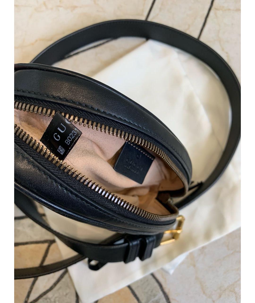 GUCCI Черная кожаная поясная сумка, фото 4