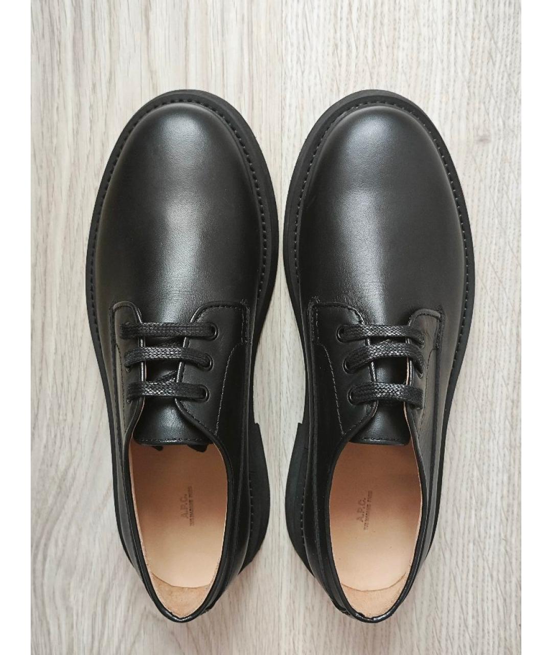 A.P.C. Черные кожаные туфли, фото 3