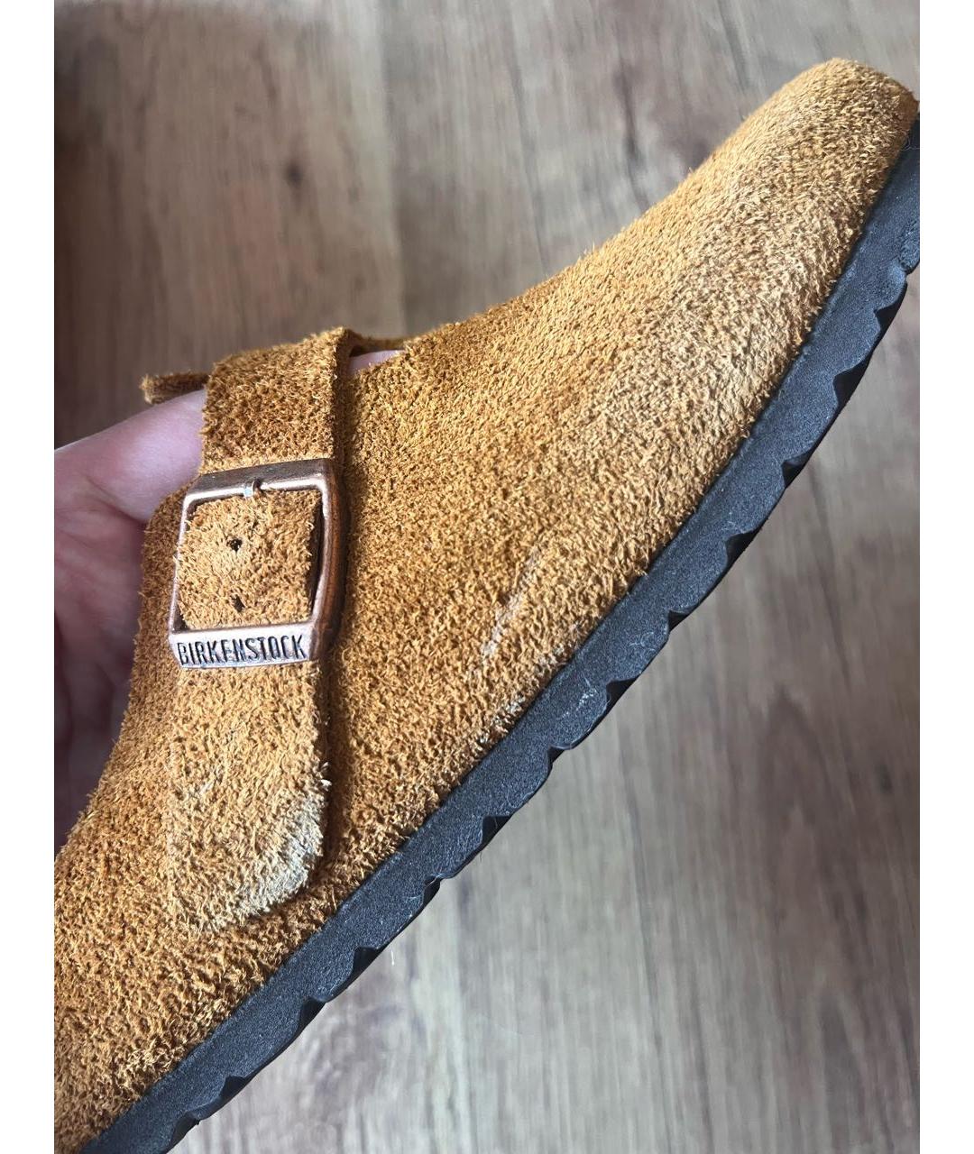 BIRKENSTOCK Коричневые замшевые сабо, фото 6