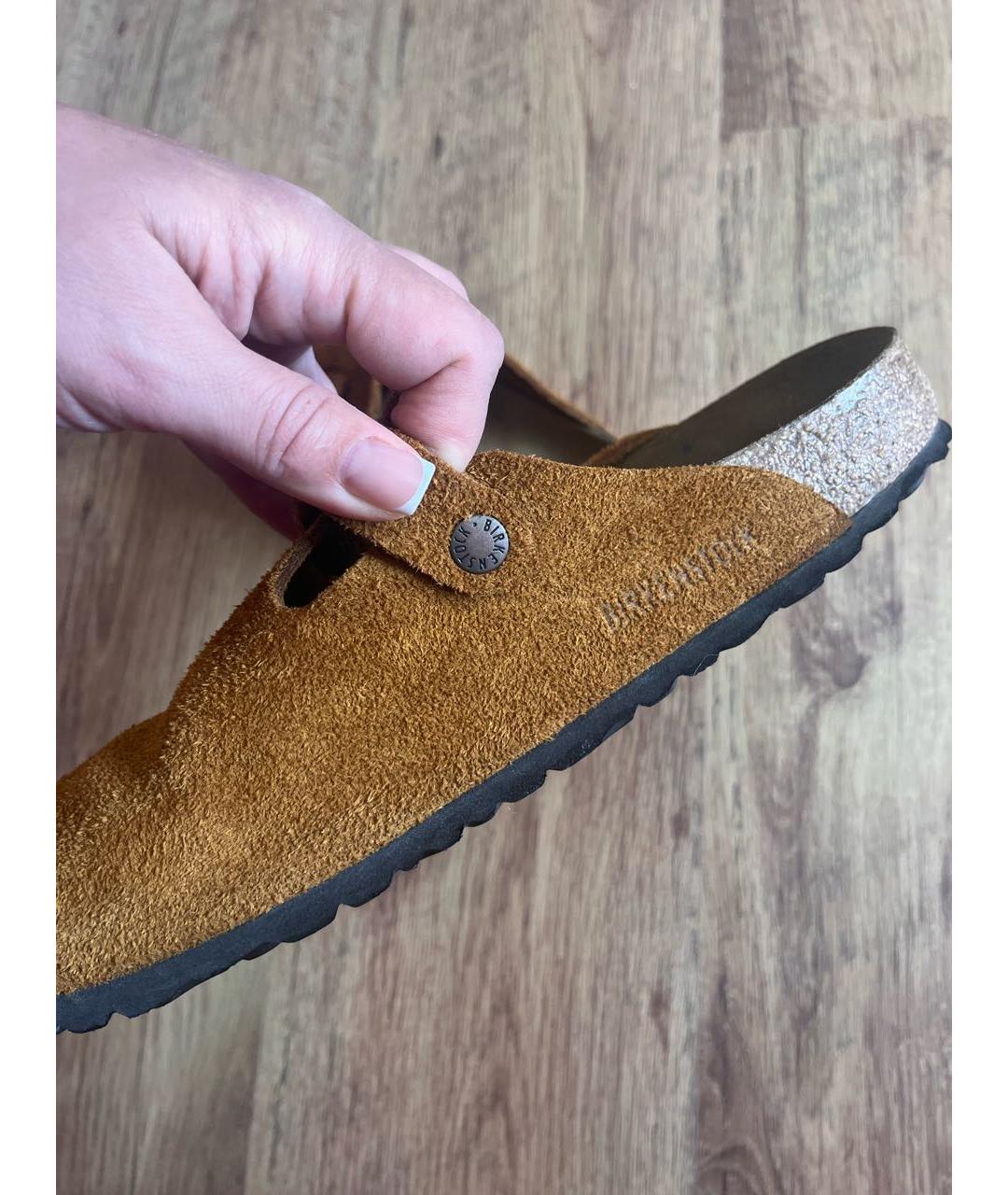 BIRKENSTOCK Коричневые замшевые сабо, фото 8