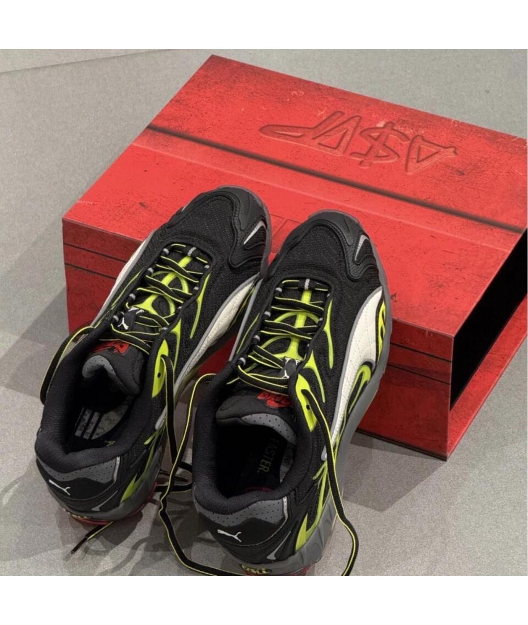 PUMA Черные текстильные низкие кроссовки / кеды, фото 5