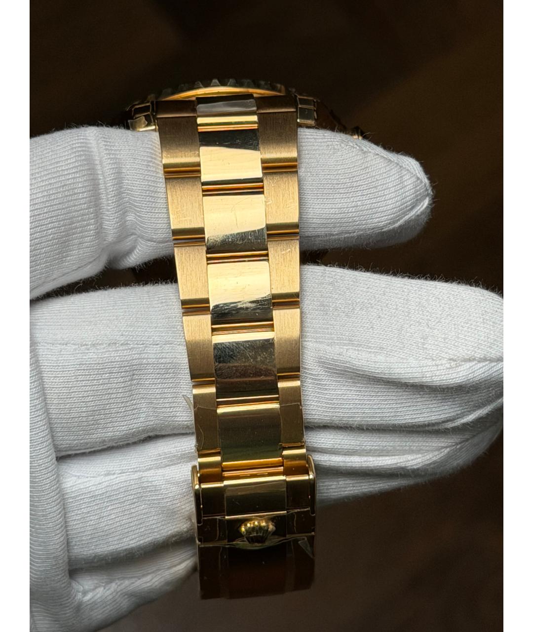 ROLEX Белые часы из желтого золота, фото 7