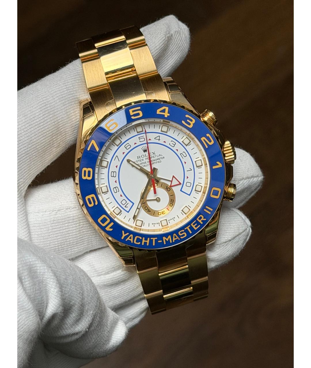 ROLEX Белые часы из желтого золота, фото 2