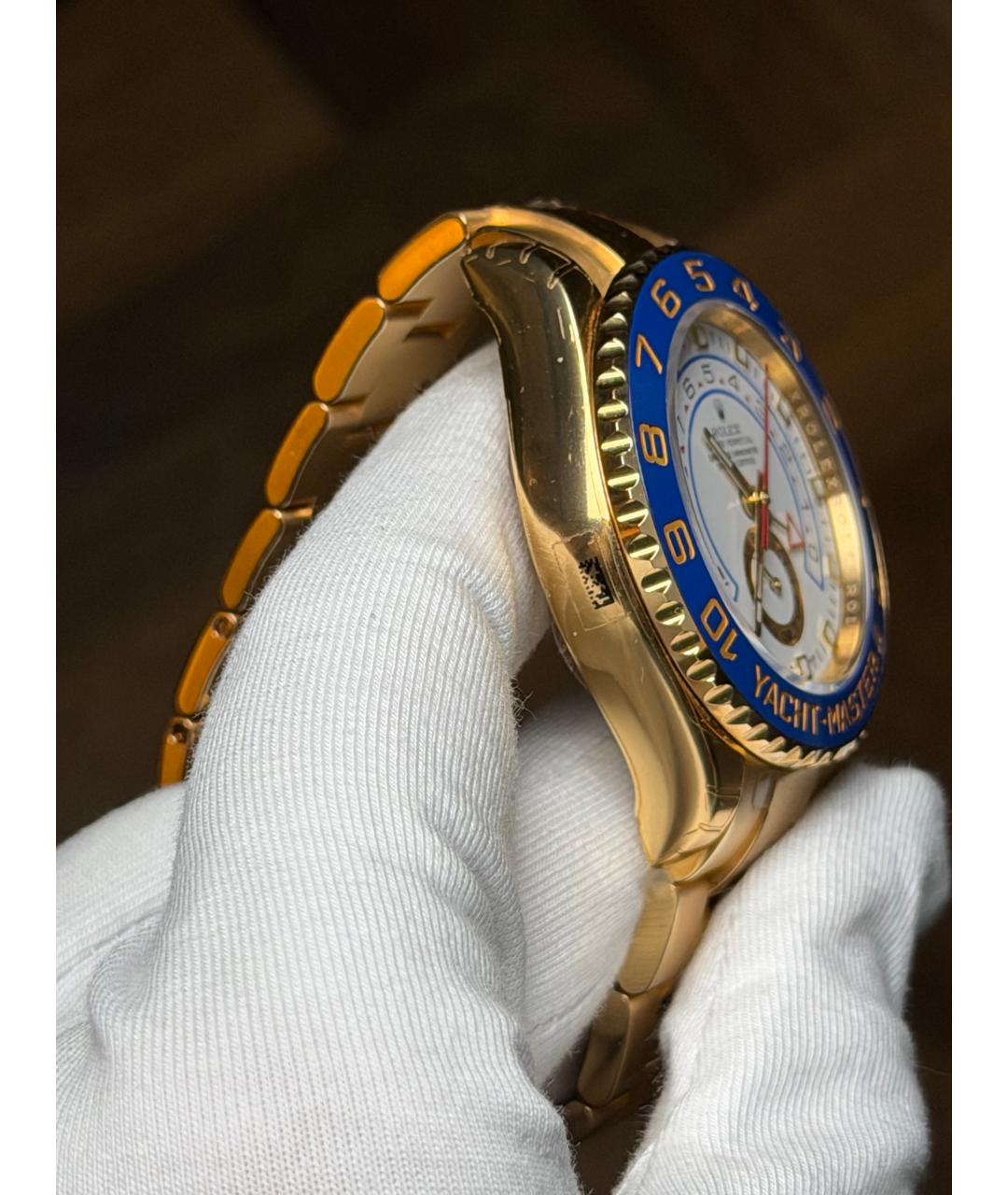 ROLEX Белые часы из желтого золота, фото 9