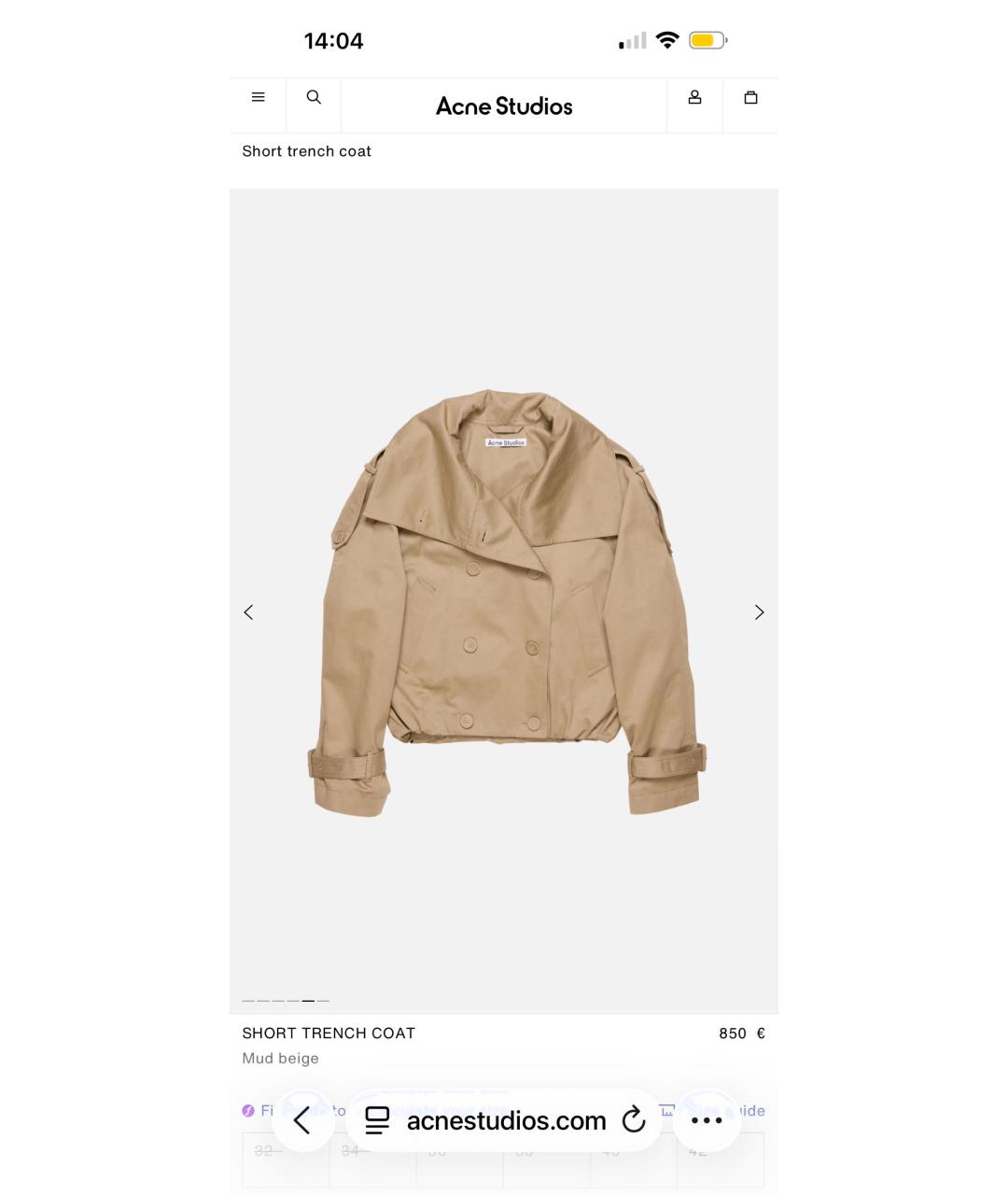 ACNE STUDIOS Бежевая хлопковая куртка, фото 6