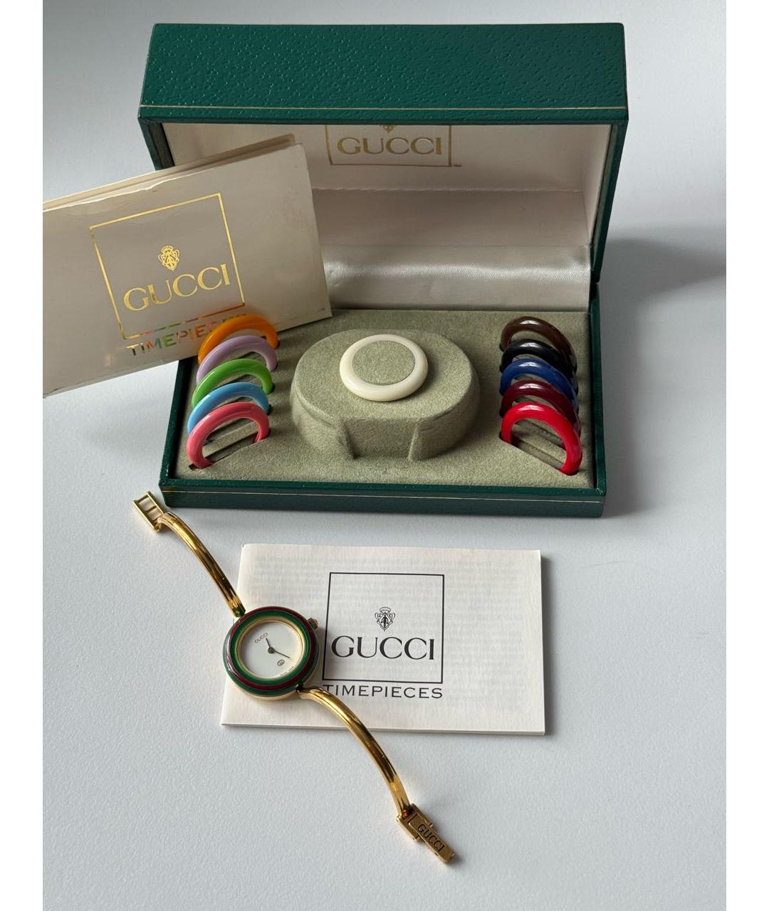 GUCCI Золотые позолоченные часы, фото 4