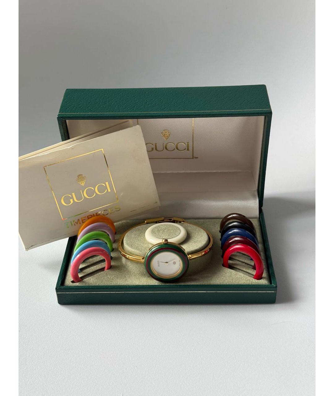 GUCCI Золотые позолоченные часы, фото 3