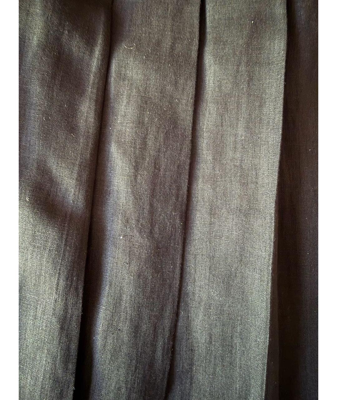 MAX MARA Черная льняная юбка макси, фото 7