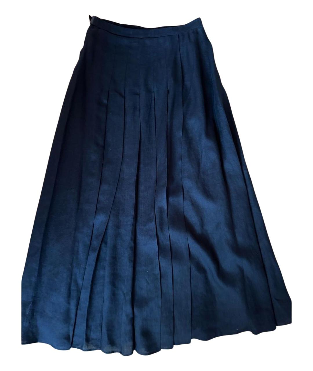 MAX MARA Черная льняная юбка макси, фото 1