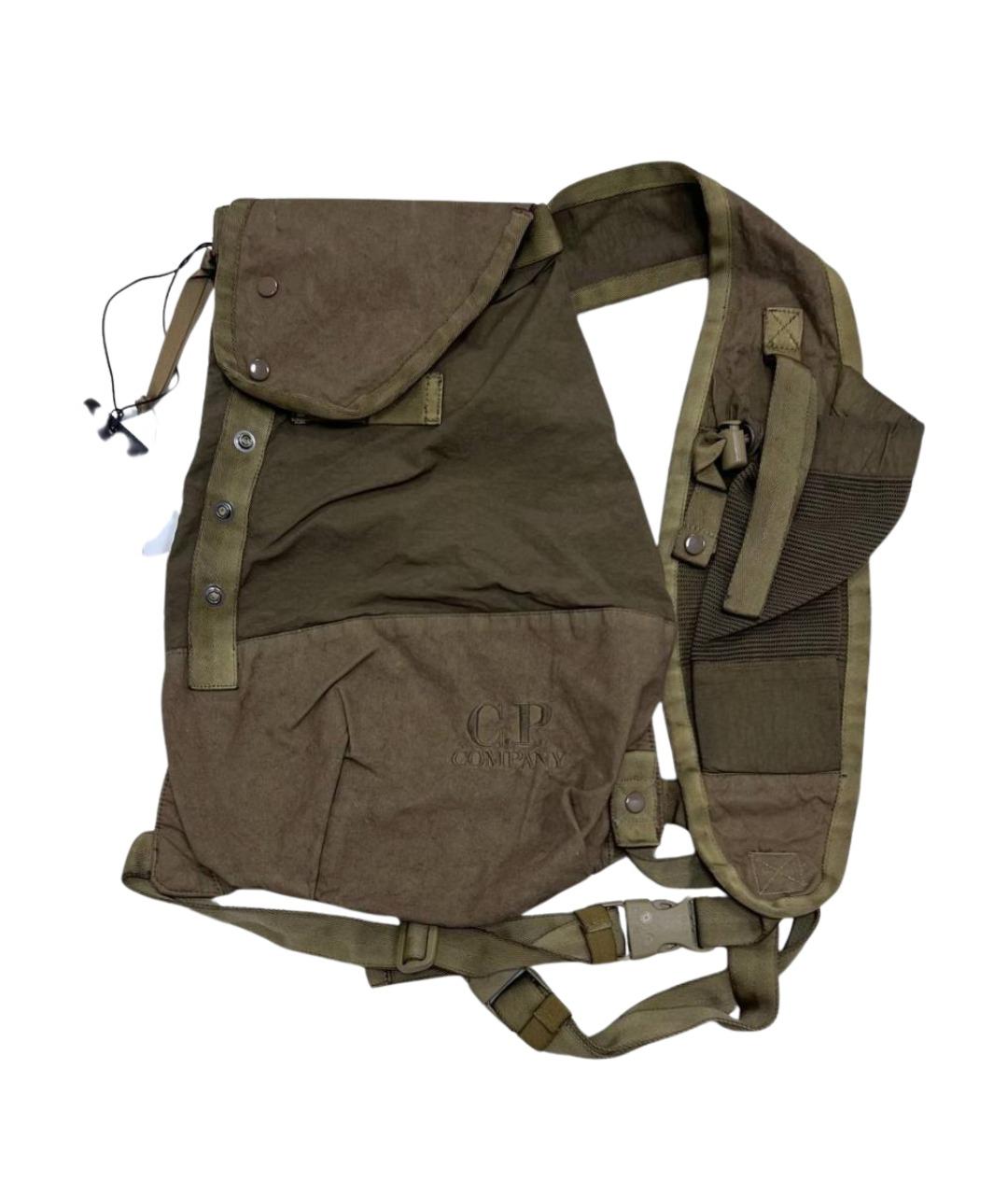 CP COMPANY Хаки тканевая сумка на плечо, фото 1