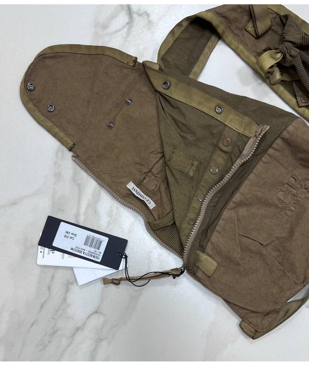 CP COMPANY Хаки тканевая сумка на плечо, фото 2