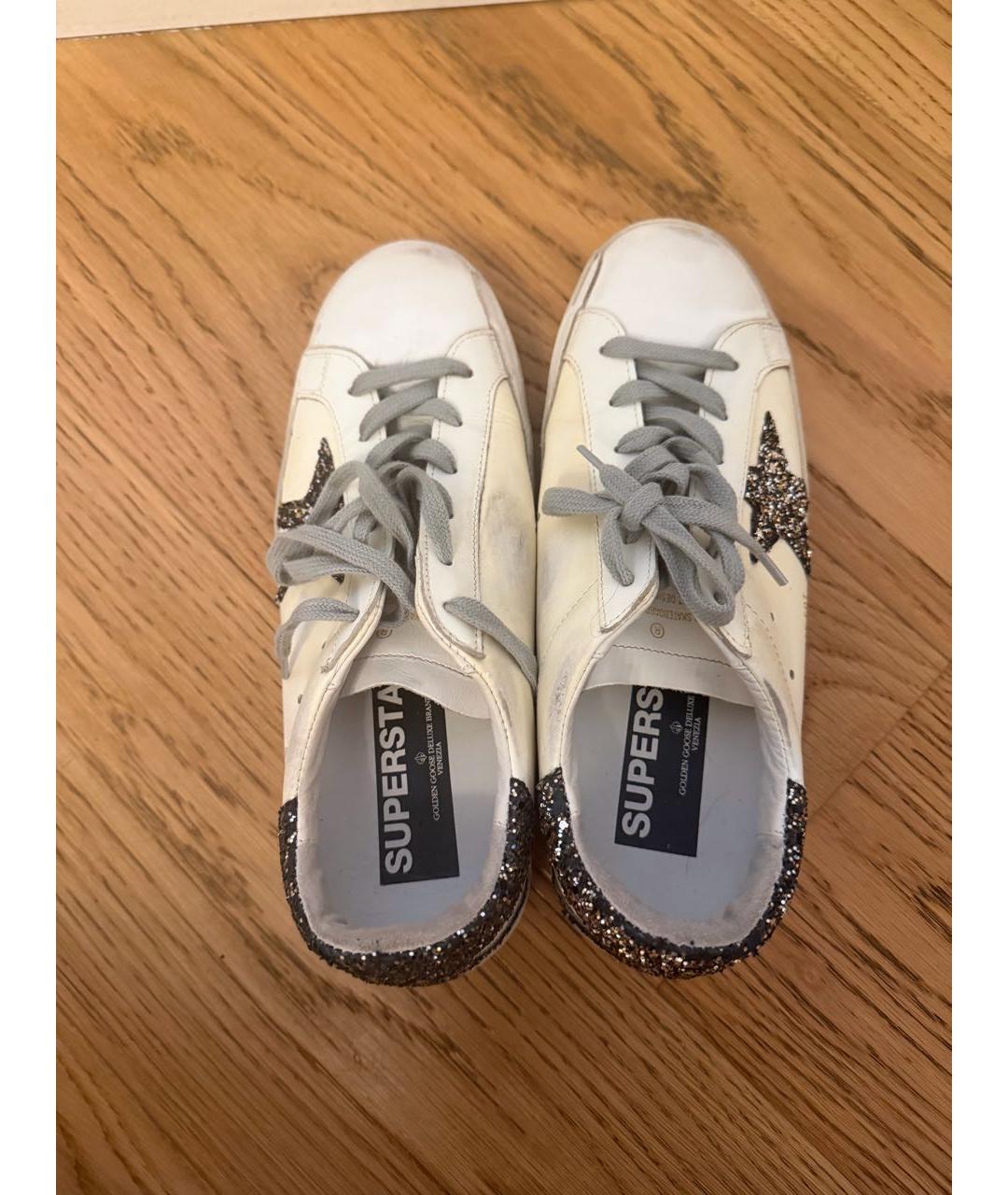 GOLDEN GOOSE DELUXE BRAND Белые кожаные кеды, фото 3