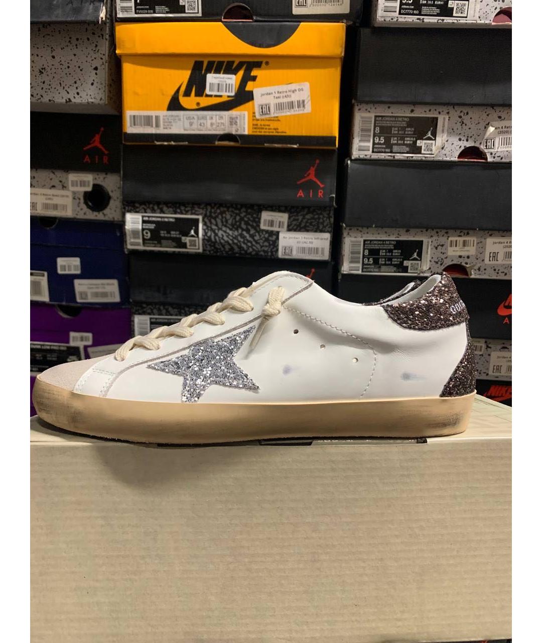 GOLDEN GOOSE DELUXE BRAND Белые бархатные кеды, фото 4