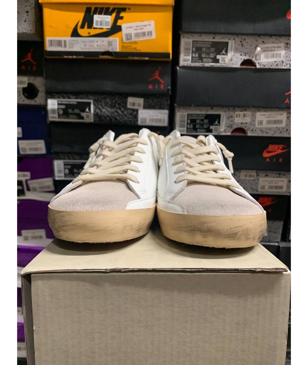 GOLDEN GOOSE DELUXE BRAND Белые бархатные кеды, фото 2