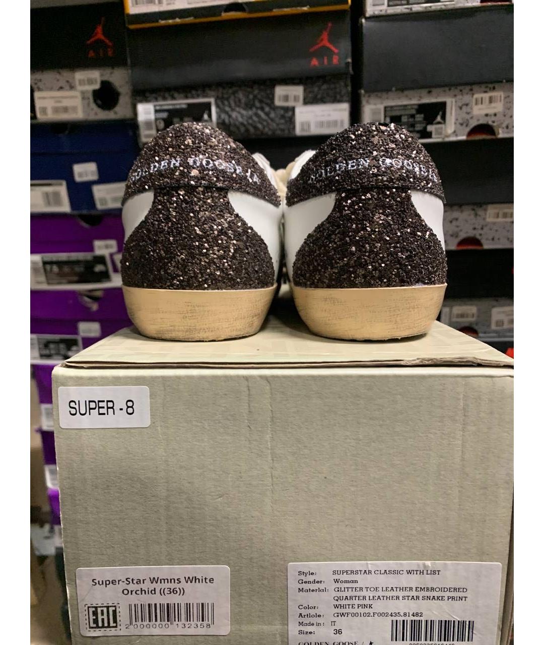 GOLDEN GOOSE DELUXE BRAND Белые бархатные кеды, фото 3