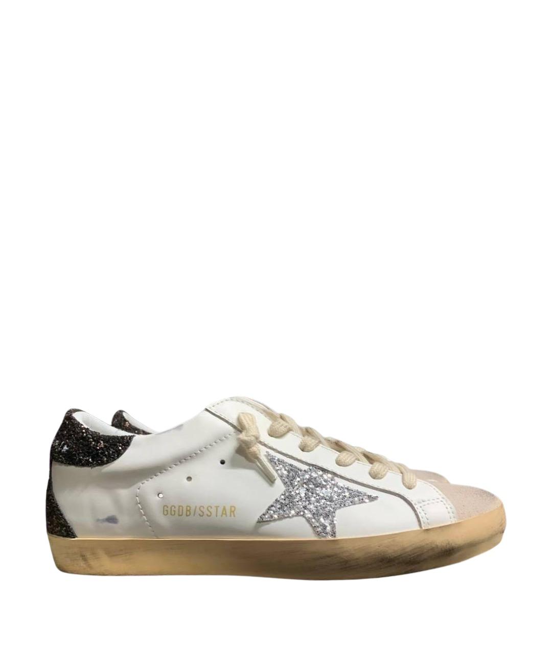 GOLDEN GOOSE DELUXE BRAND Белые бархатные кеды, фото 1