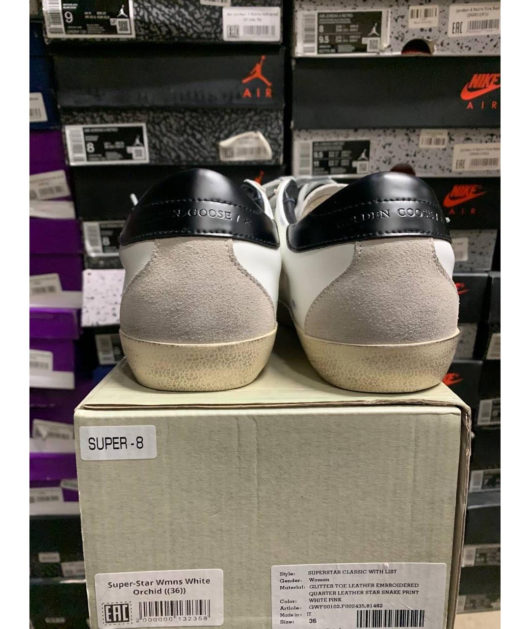 GOLDEN GOOSE DELUXE BRAND Белые бархатные кеды, фото 4