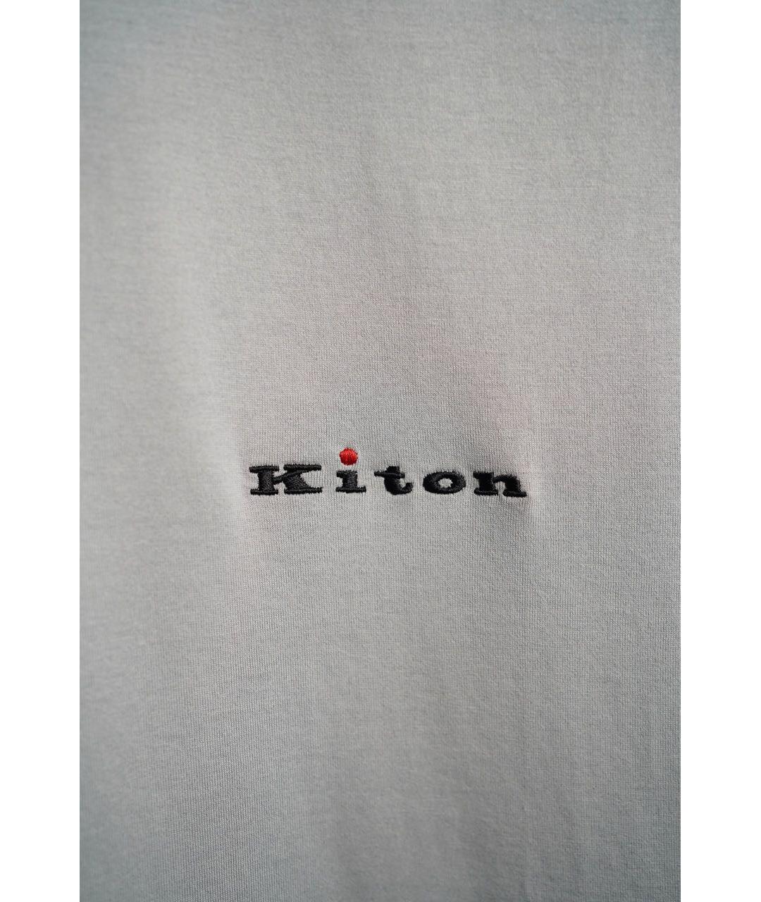 KITON Серая хлопковая футболка, фото 4