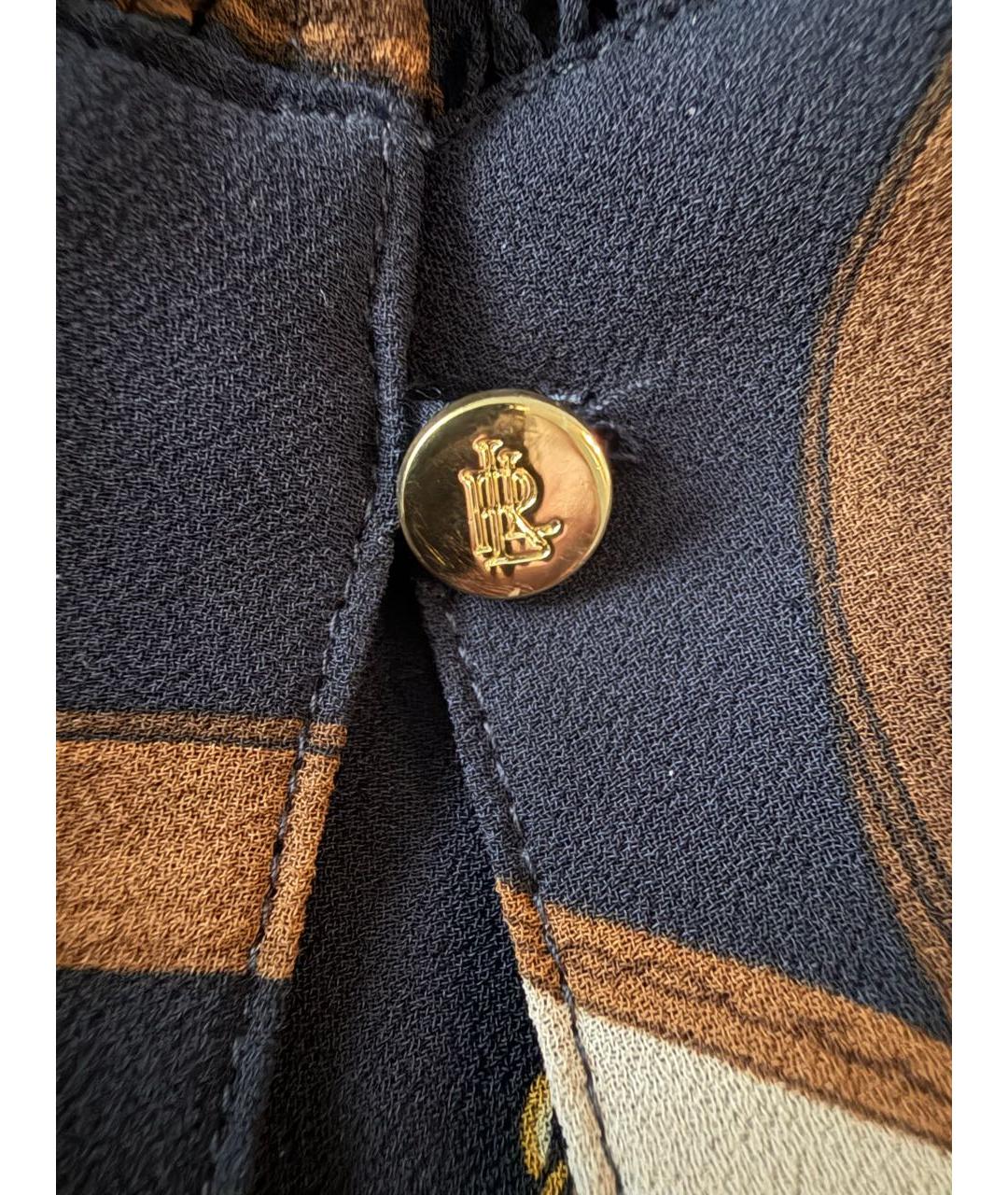 RALPH LAUREN Темно-синяя полиэстеровая блузы, фото 5