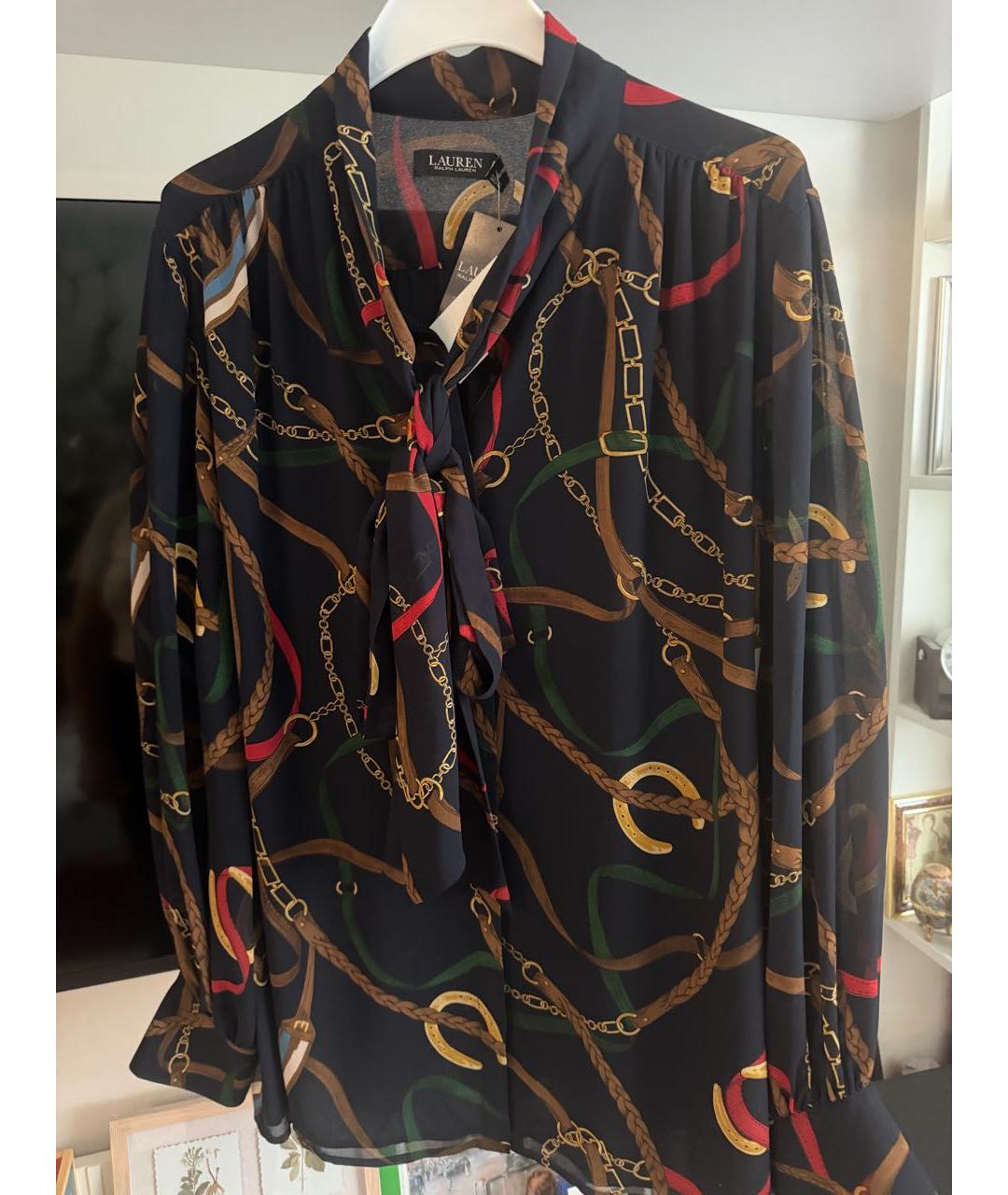 RALPH LAUREN Темно-синяя полиэстеровая блузы, фото 1