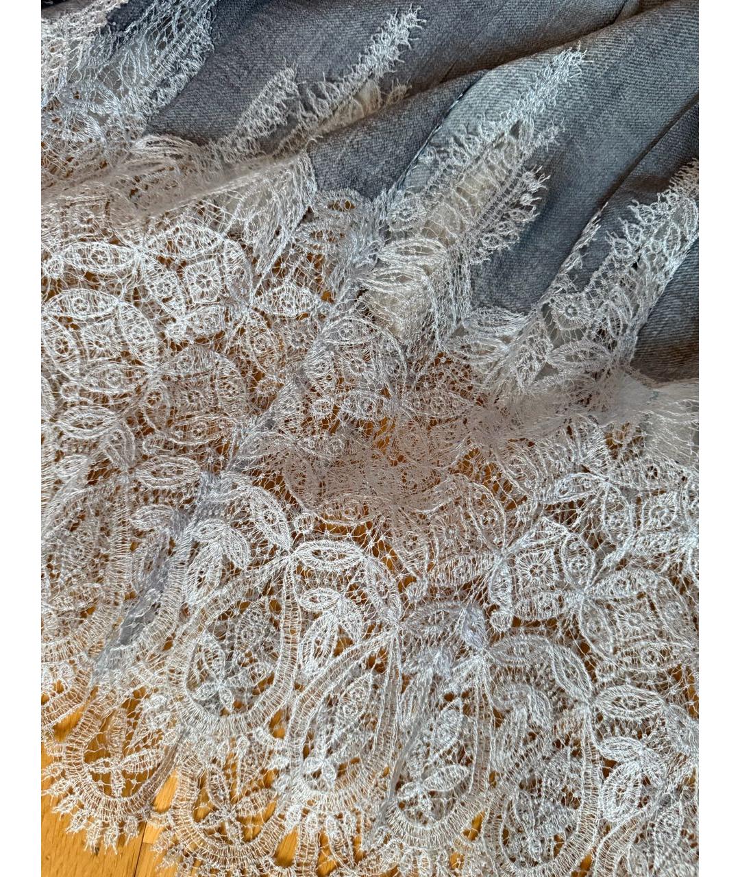 ERMANNO SCERVINO Голубая вискозная юбка макси, фото 6