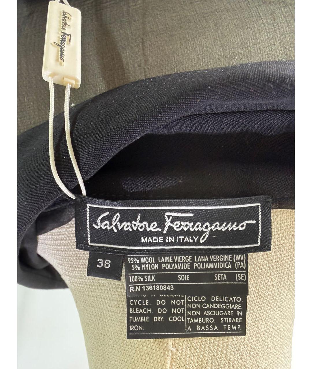 FERRAGAMO Черный шелковый комбинезон, фото 7