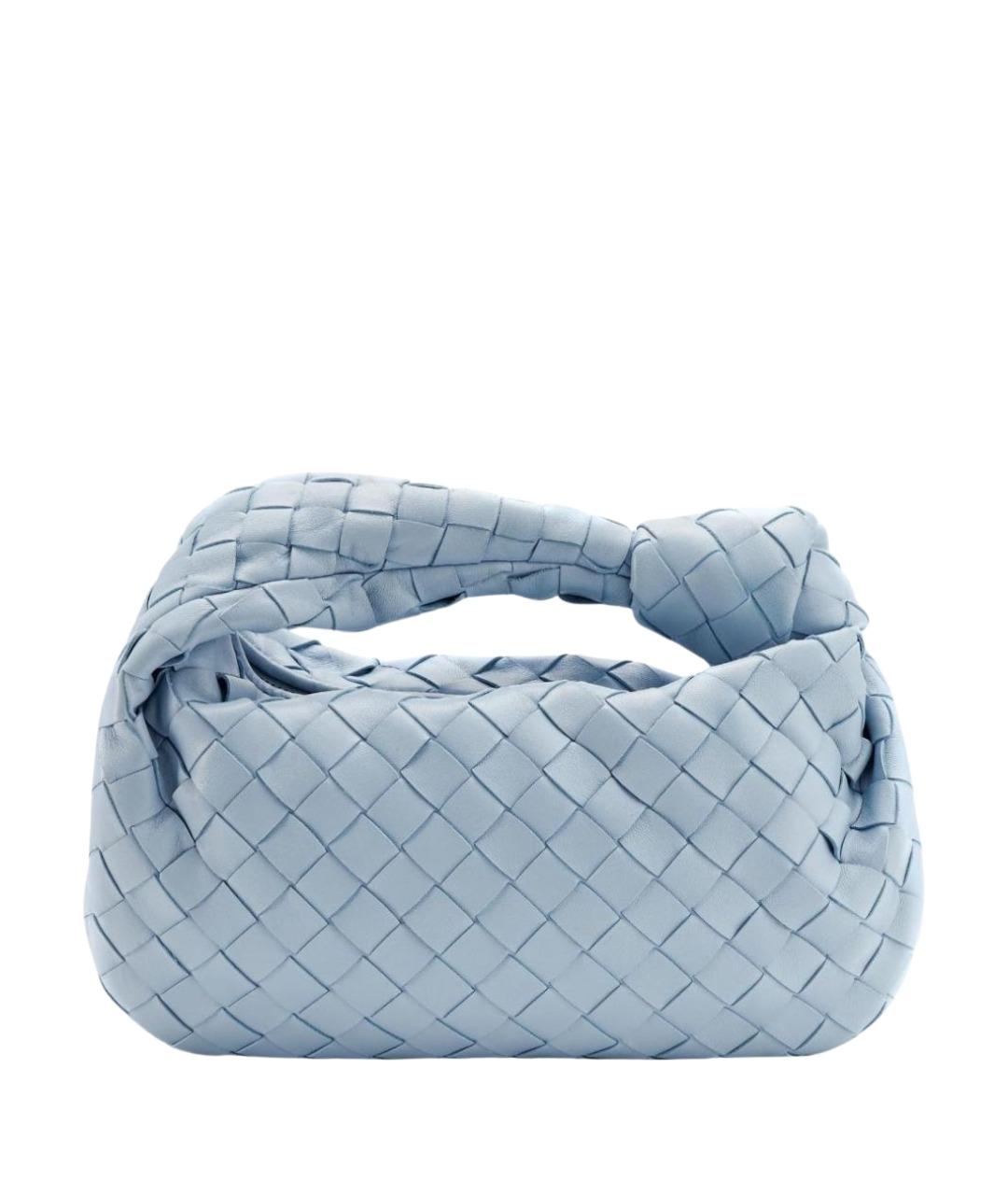 BOTTEGA VENETA Голубая кожаная сумка с короткими ручками, фото 1