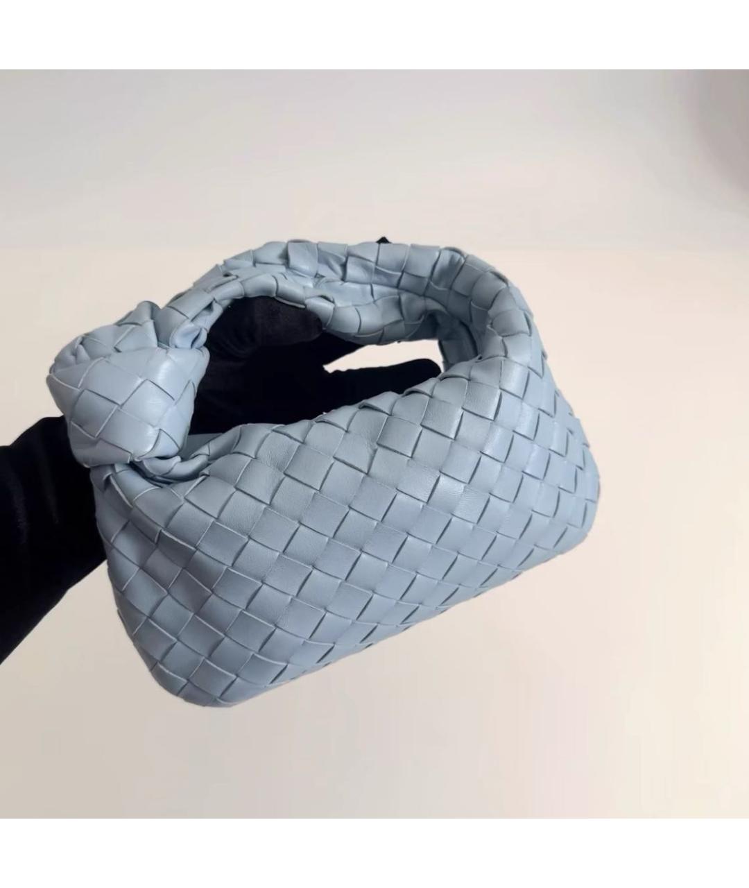 BOTTEGA VENETA Голубая кожаная сумка с короткими ручками, фото 2
