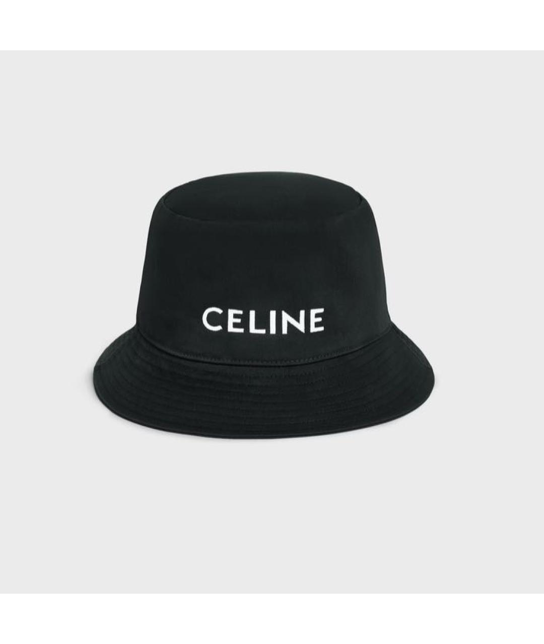 CELINE Черная хлопковая панама, фото 7