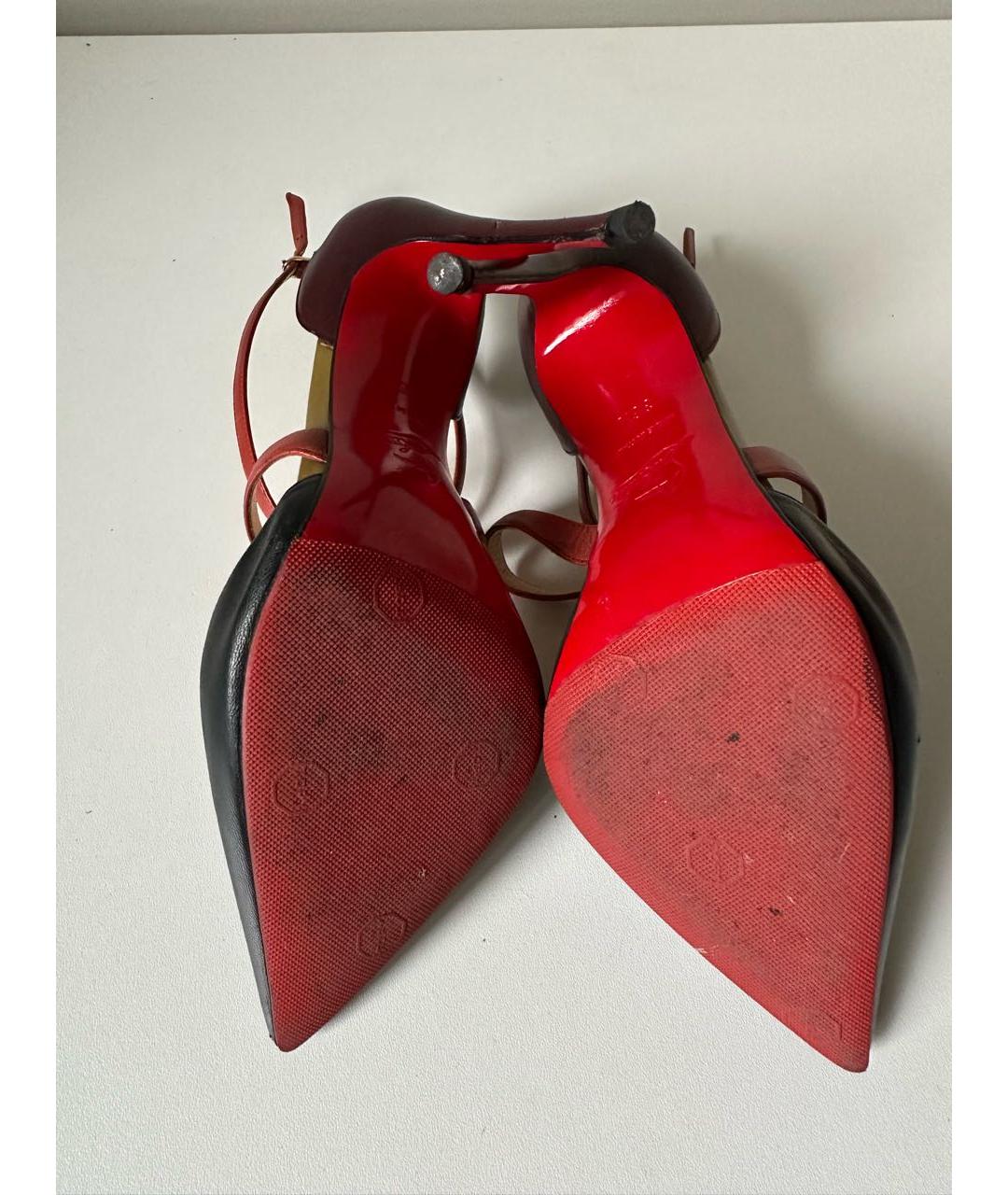 CHRISTIAN LOUBOUTIN Черные кожаные туфли, фото 8