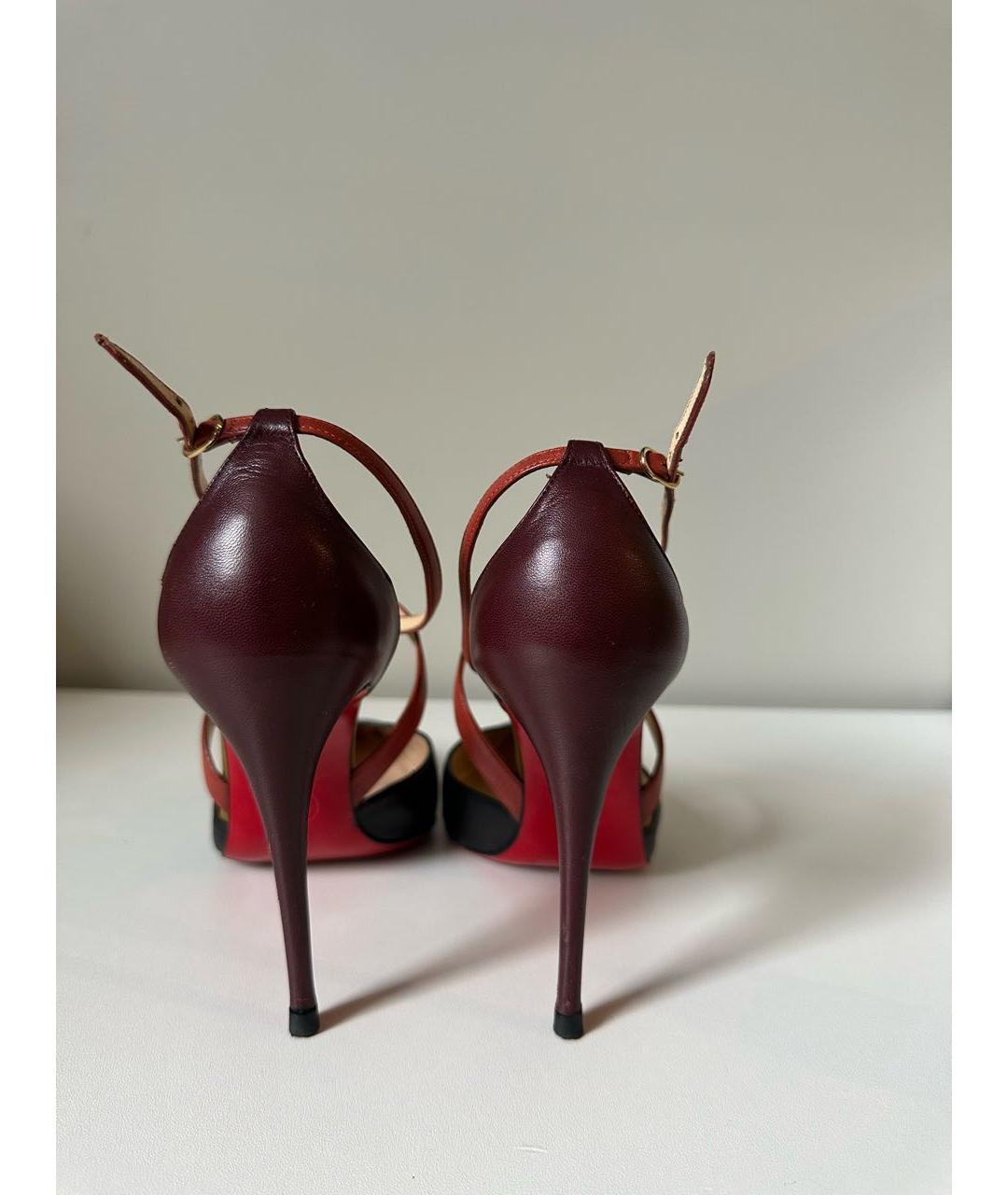 CHRISTIAN LOUBOUTIN Черные кожаные туфли, фото 4