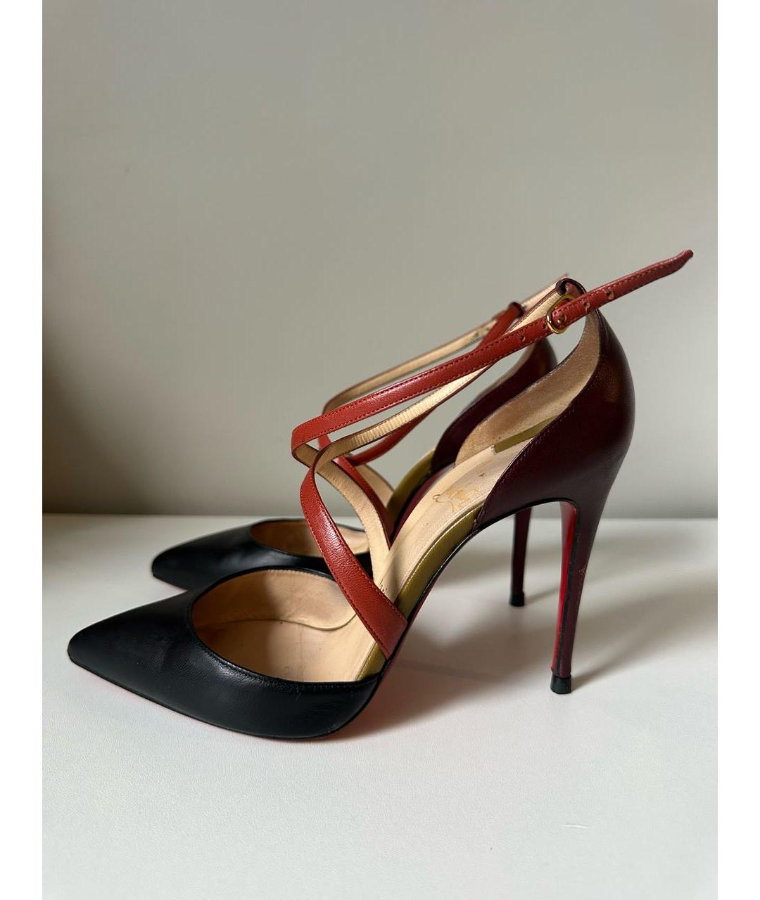 CHRISTIAN LOUBOUTIN Черные кожаные туфли, фото 9
