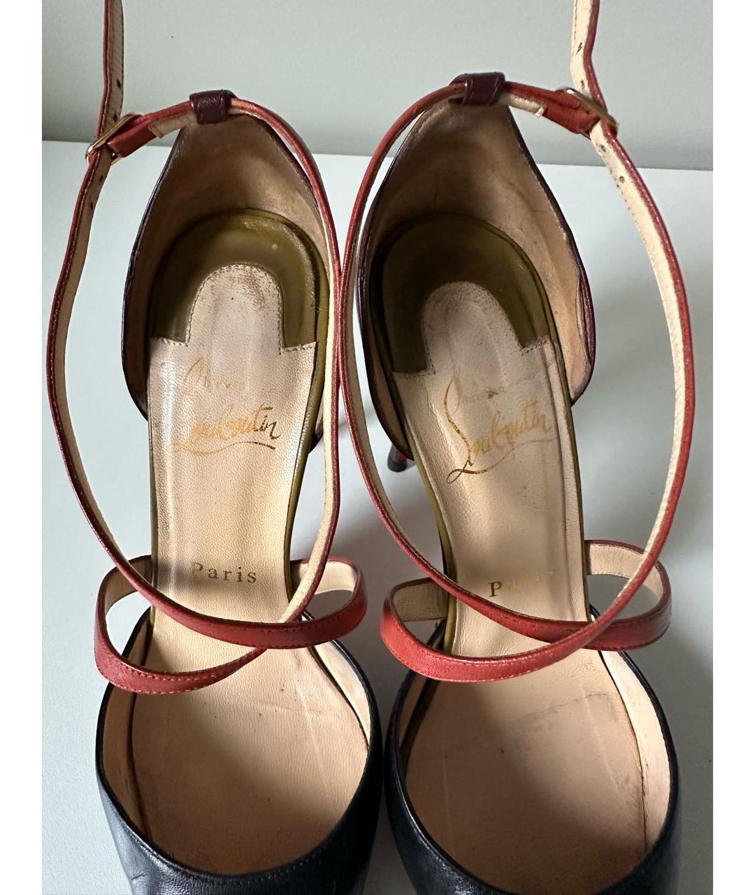 CHRISTIAN LOUBOUTIN Черные кожаные туфли, фото 6