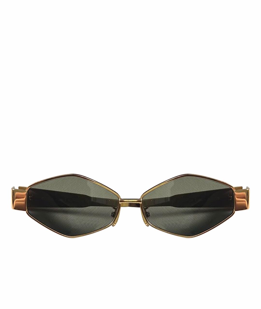 CELINE Золотые металлические солнцезащитные очки, фото 1