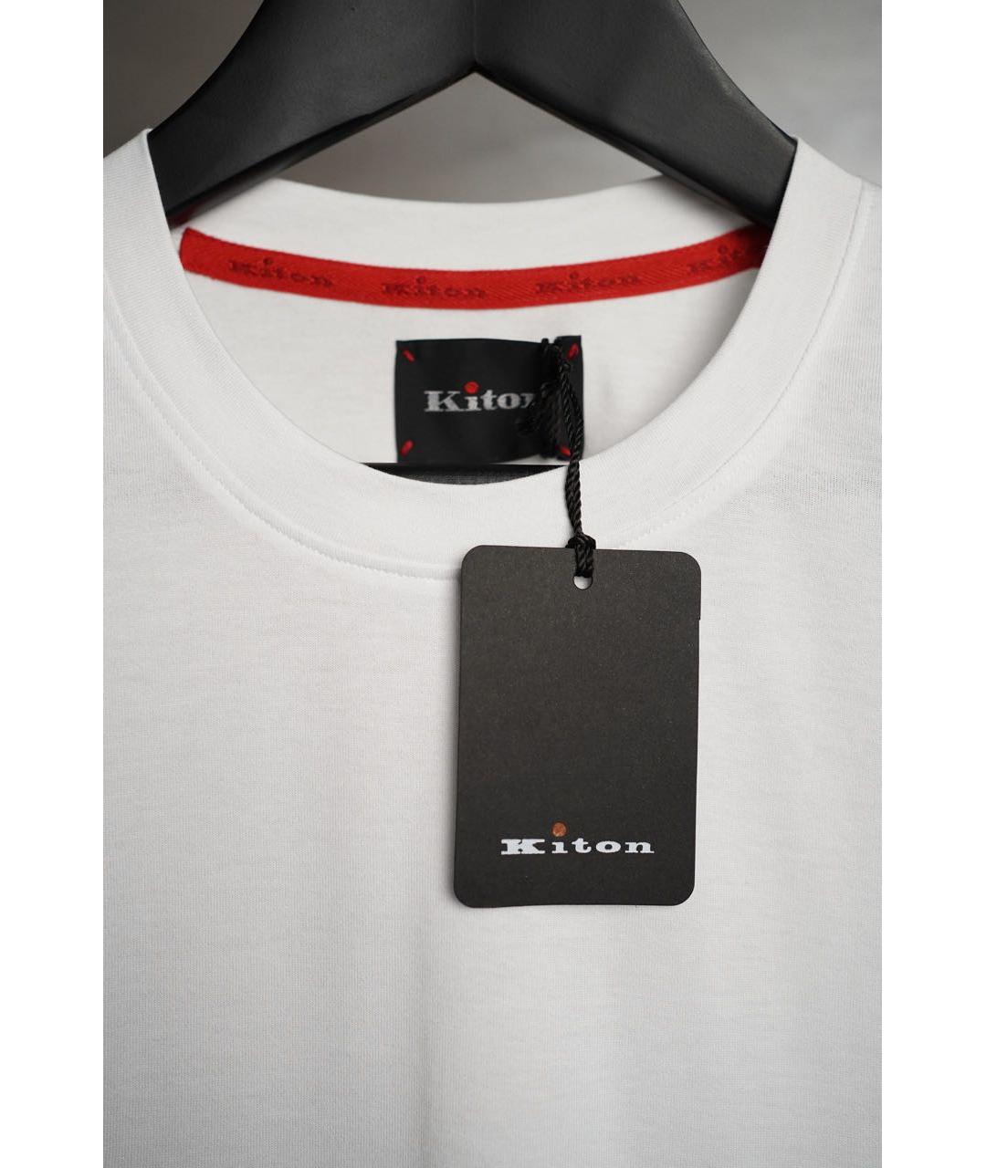 KITON Белая хлопковая футболка, фото 3