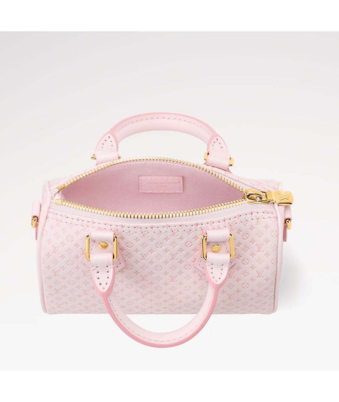 LOUIS VUITTON Розовая кожаная сумка тоут, фото 3