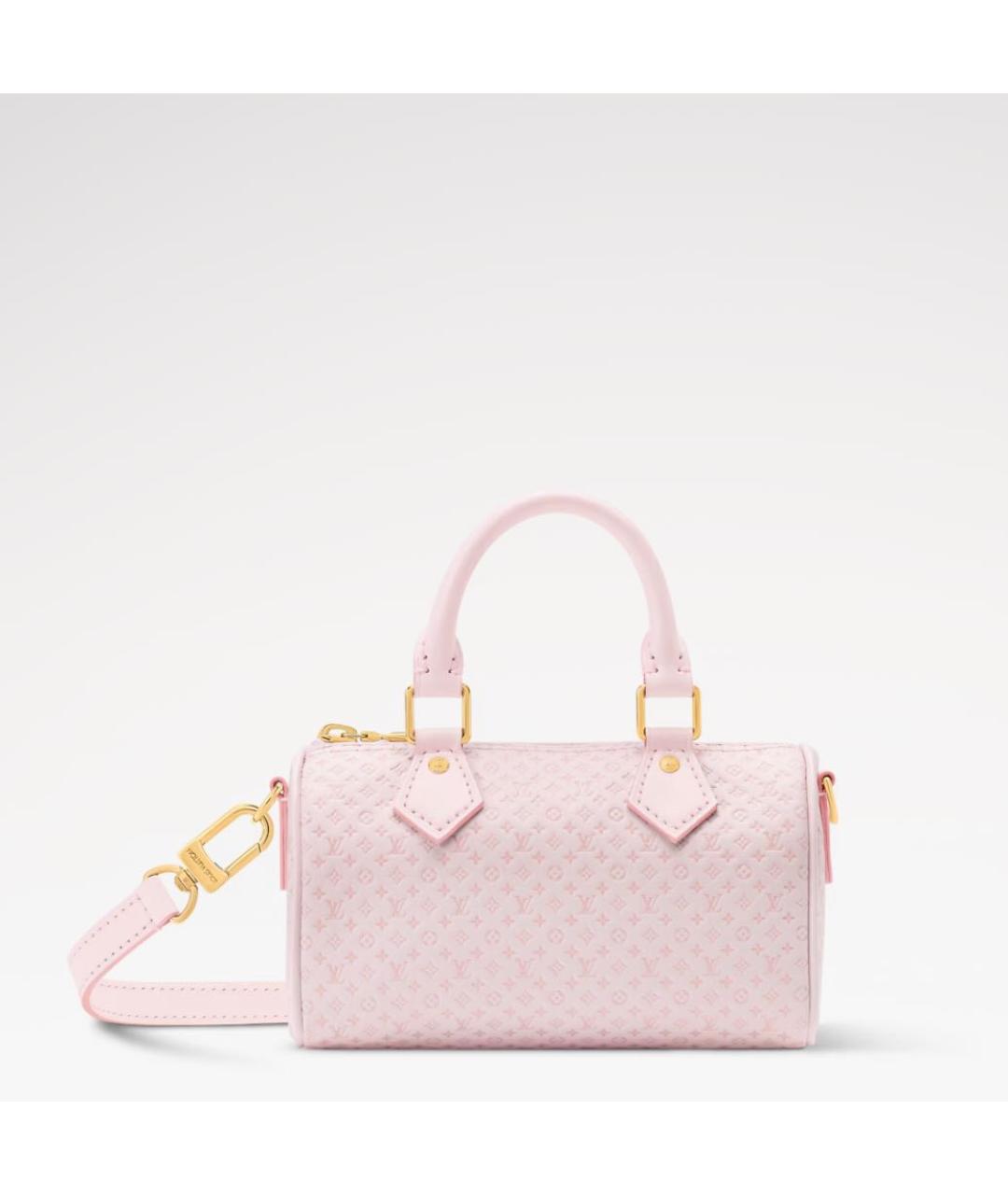 LOUIS VUITTON Розовая кожаная сумка тоут, фото 4