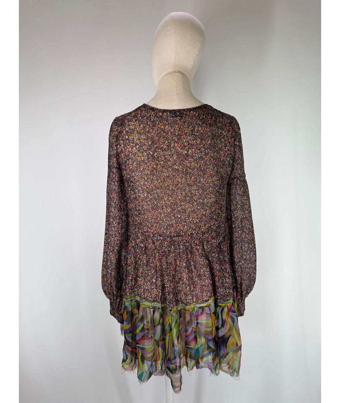 DRIES VAN NOTEN Мульти шелковое коктейльное платье, фото 6