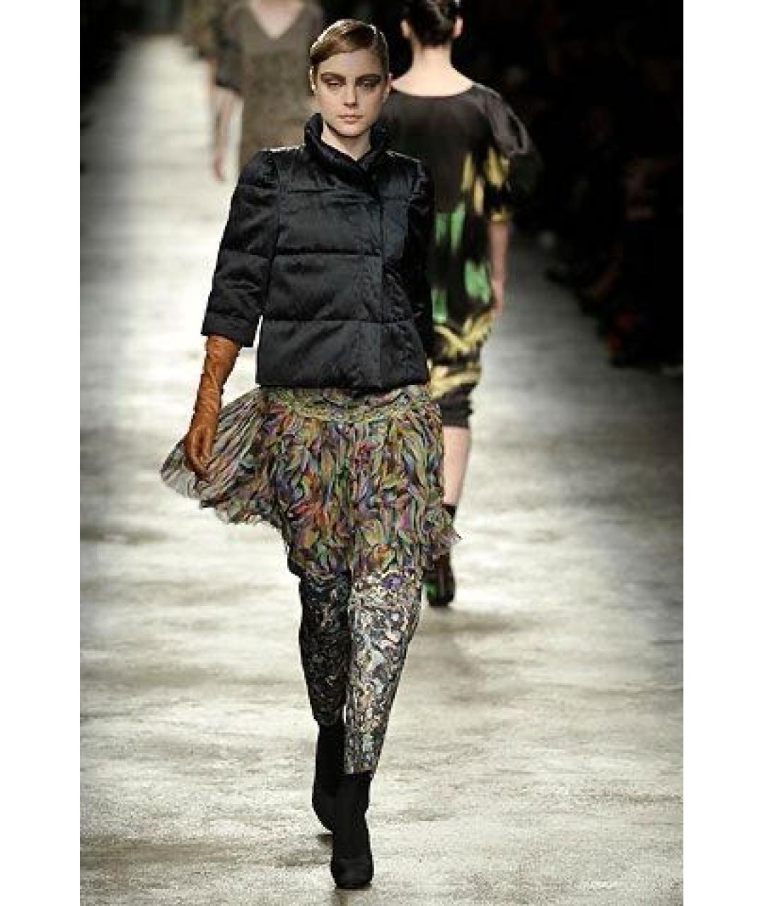DRIES VAN NOTEN Мульти шелковое коктейльное платье, фото 2